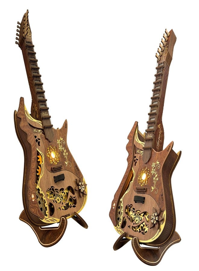 CUTEROOM 3D Wooden Puzzle Chord Guitar - DIY Mechanical Model Kit for Adults, Wooden Gear Construction Craft Set, Creative Jigsaw Puzzle Gift for Birthday Christmas - Image 1